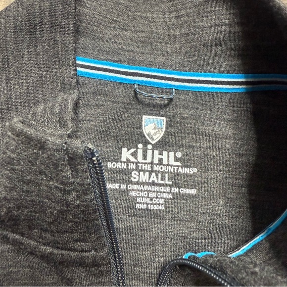 Kuhl Gray Quarter-Zip Pullover Long Sleeve Shirt Men's Size Small - Picture 5 of 11